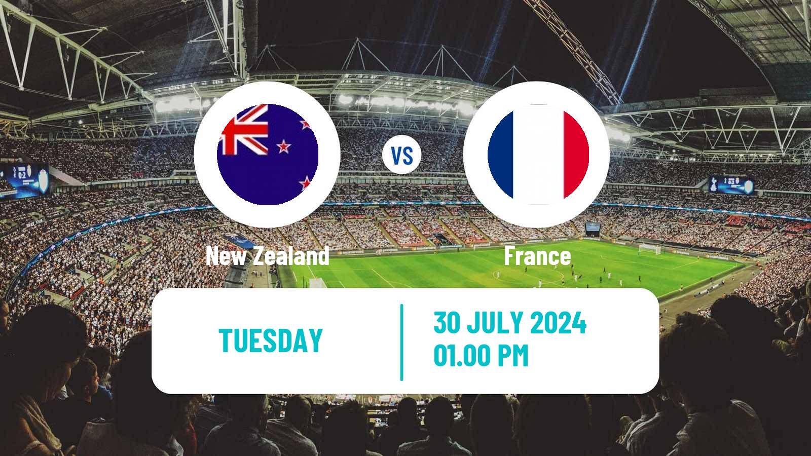 Soccer Olympic Games - Football New Zealand - France