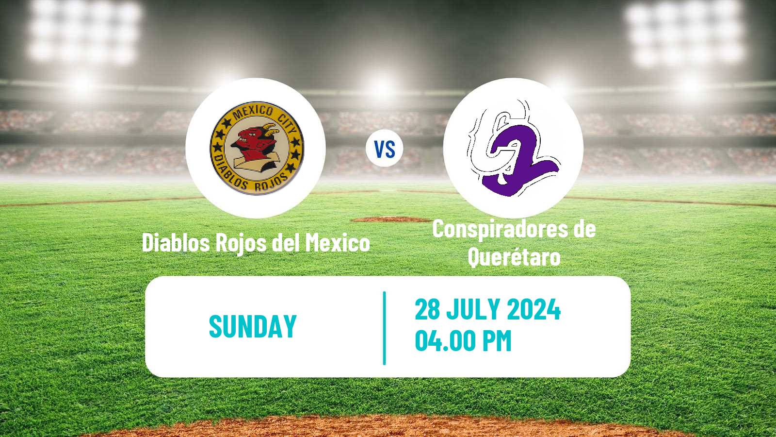 Baseball LMB Diablos Rojos del Mexico - Conspiradores de Querétaro