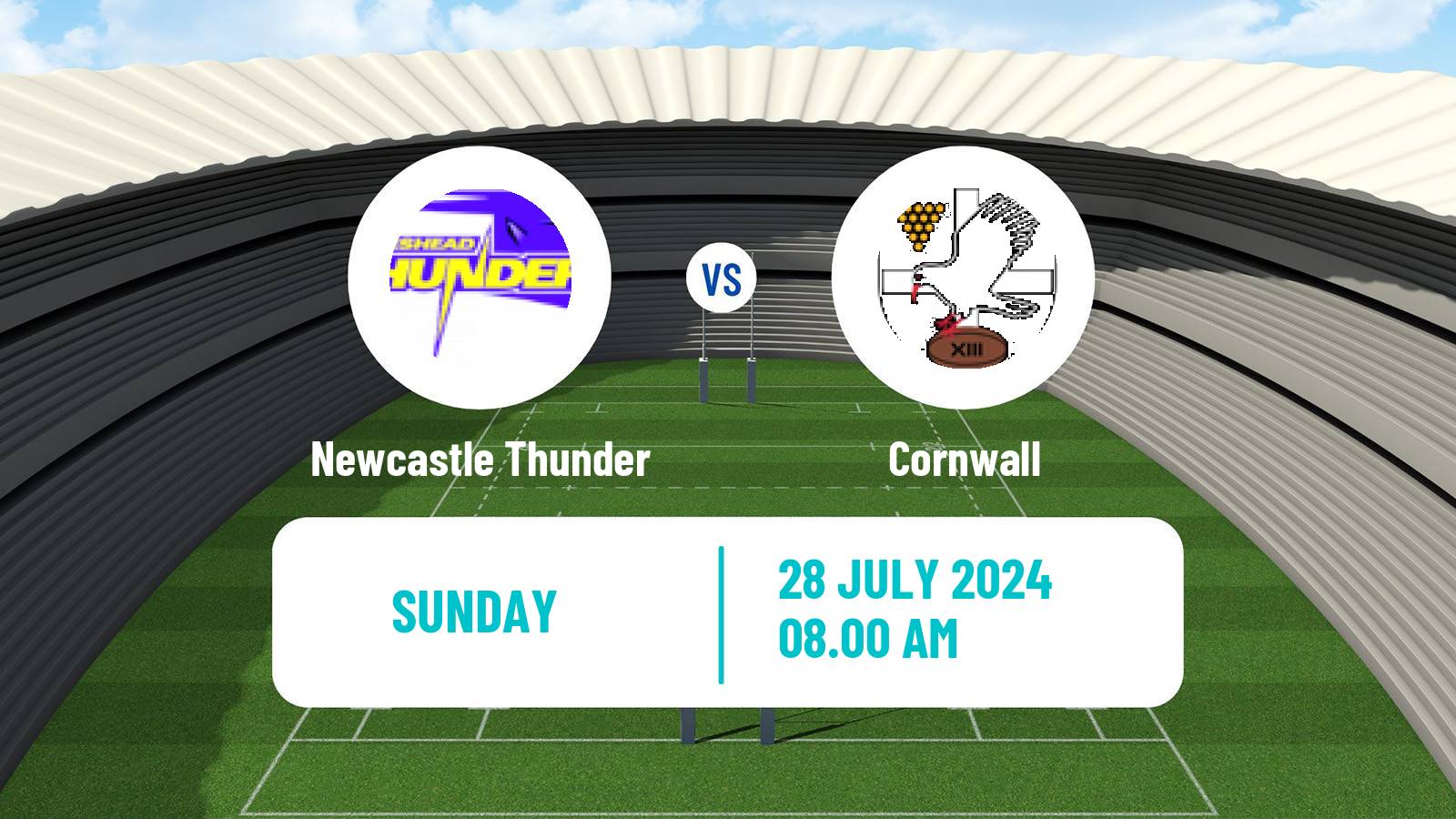 Rugby league English League 1 Rugby League Newcastle Thunder - Cornwall