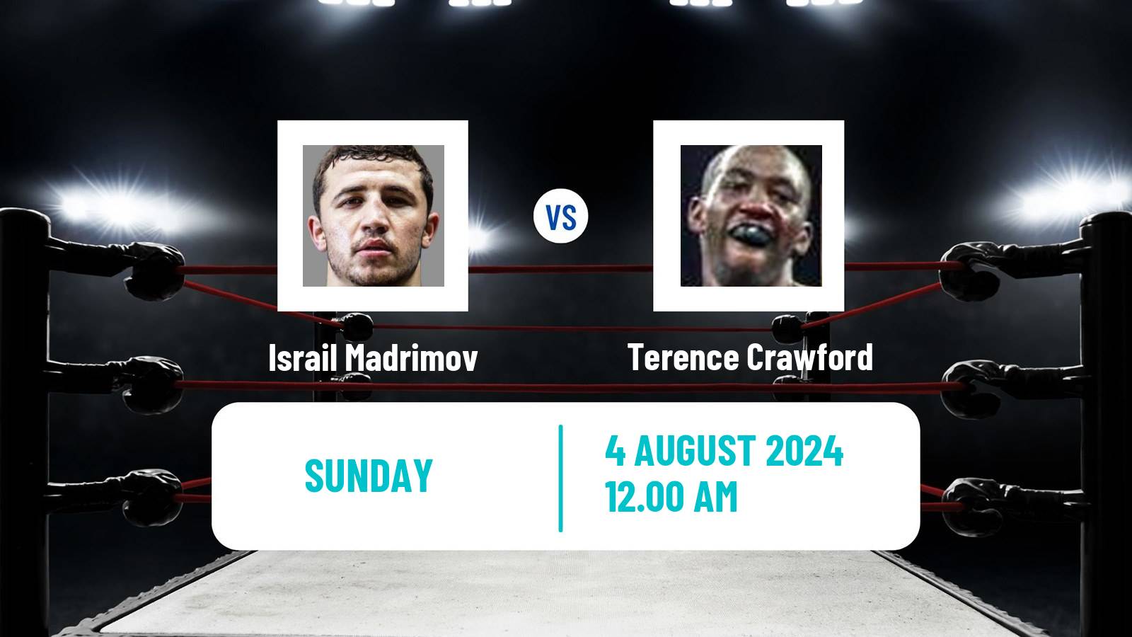 Boxing Super Welterweight WBA WBO Titles Men Israil Madrimov - Terence Crawford