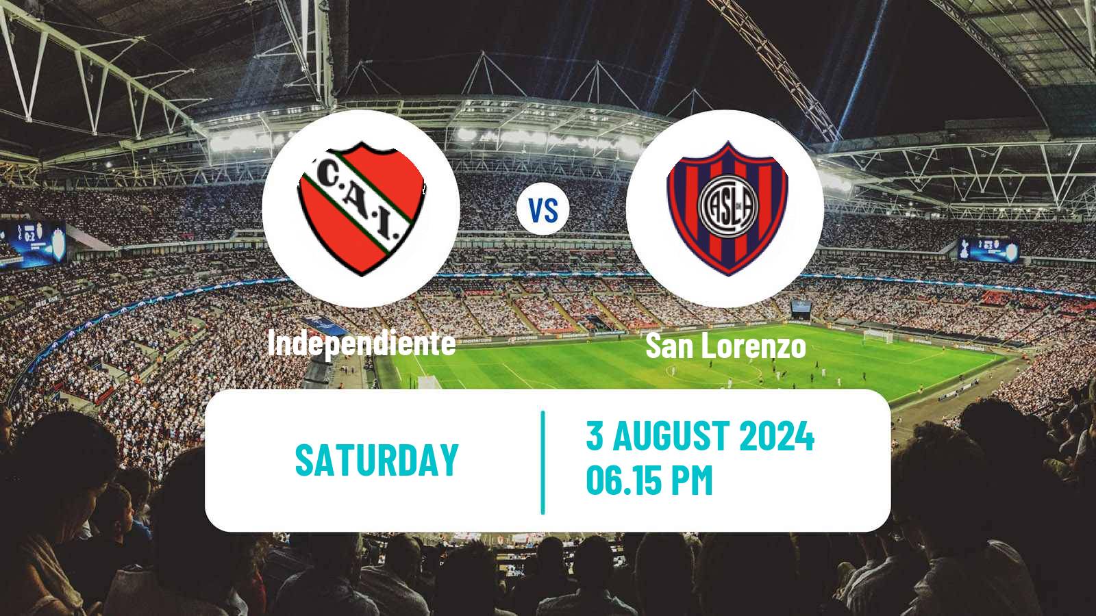 Soccer Argentinian Liga Profesional Independiente - San Lorenzo