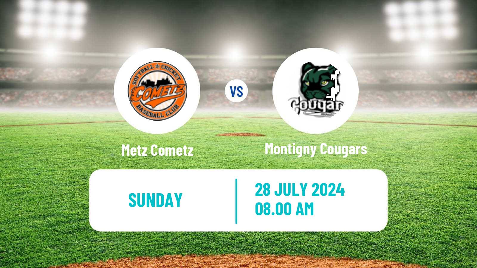 Baseball French Division 1 Baseball Metz Cometz - Montigny Cougars