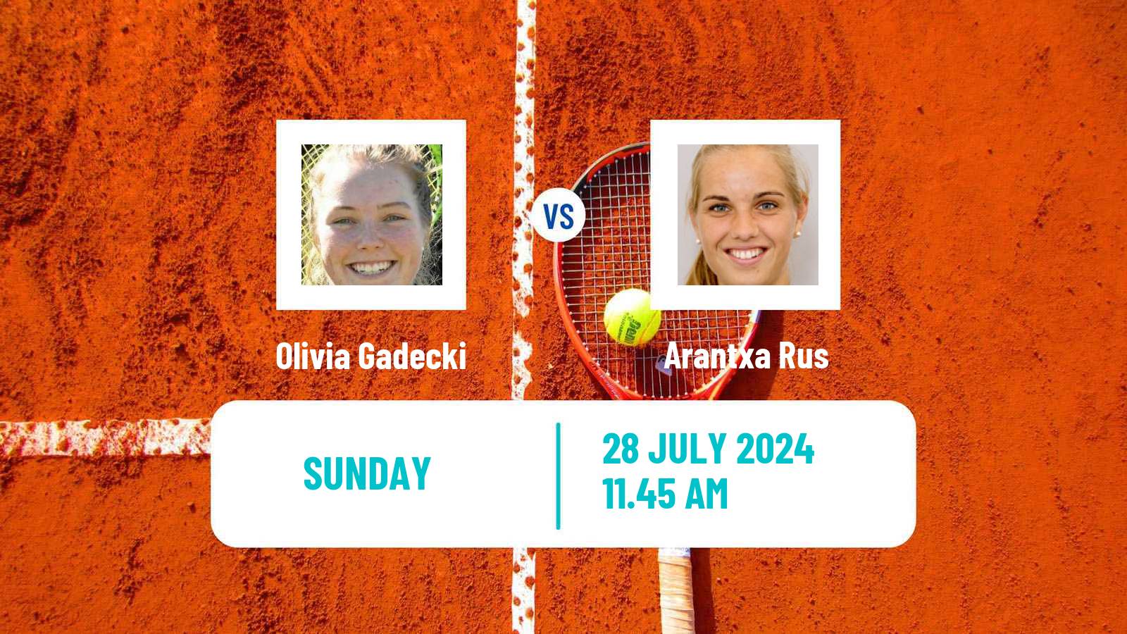 Tennis WTA Olympic Games Olivia Gadecki - Arantxa Rus