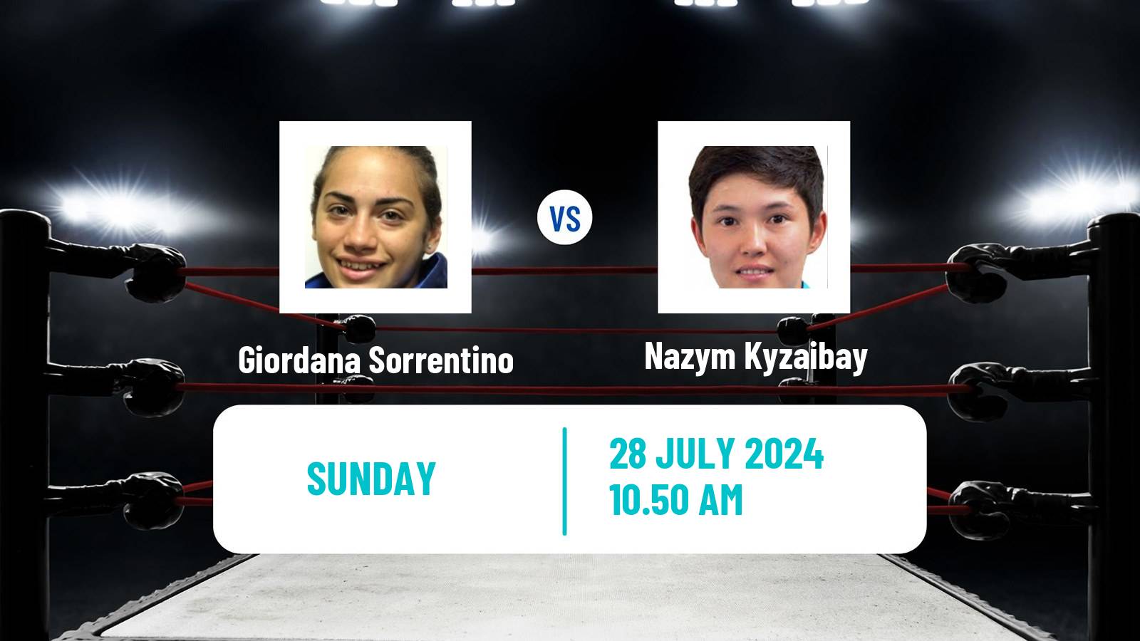 Boxing Flyweight Olympic Games Women Giordana Sorrentino - Nazym Kyzaibay