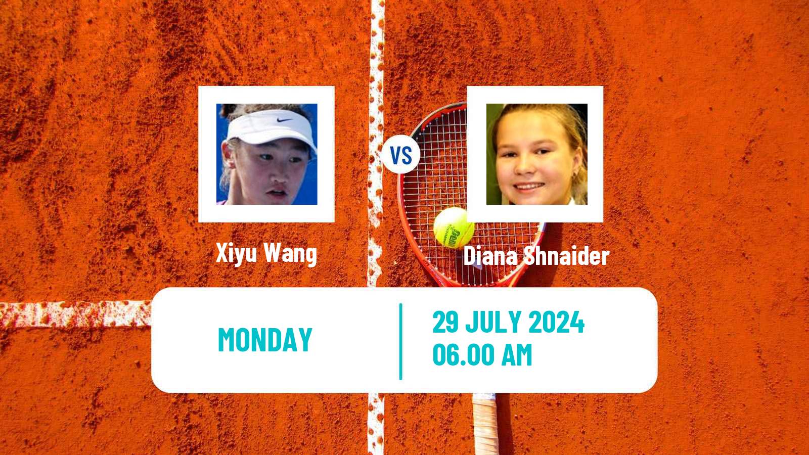 Tennis WTA Olympic Games Xiyu Wang - Diana Shnaider