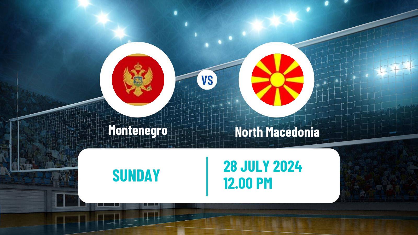 Volleyball Friendly International Volleyball Montenegro - North Macedonia