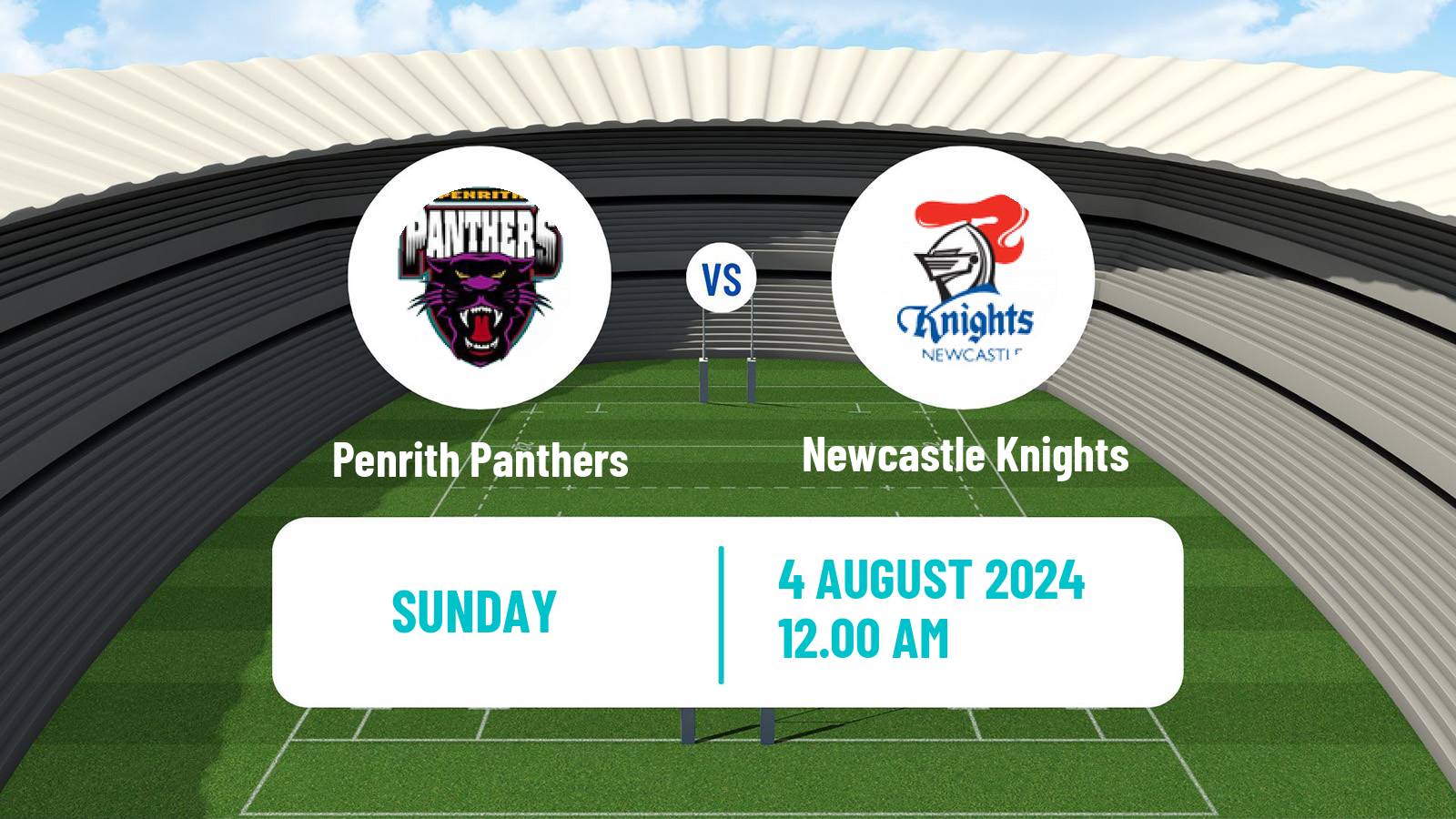 Rugby league Australian NRL Penrith Panthers - Newcastle Knights