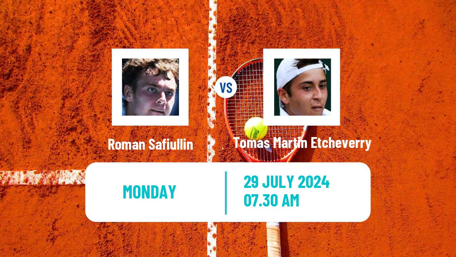 Tennis ATP Olympic Games Roman Safiullin - Tomas Martin Etcheverry