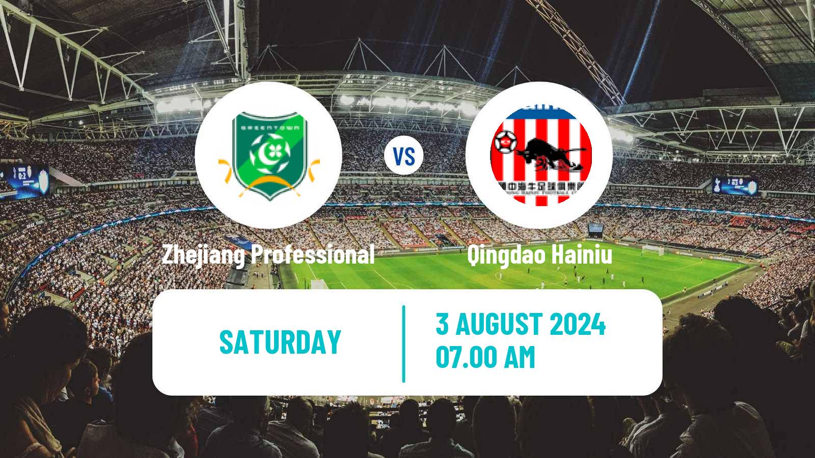 Soccer Chinese Super League Zhejiang Professional - Qingdao Hainiu