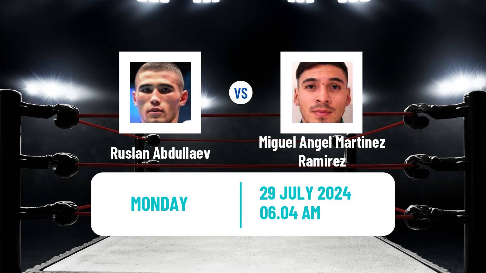 Boxing Lightweight Olympic Games Men Ruslan Abdullaev - Miguel Angel Martinez Ramirez