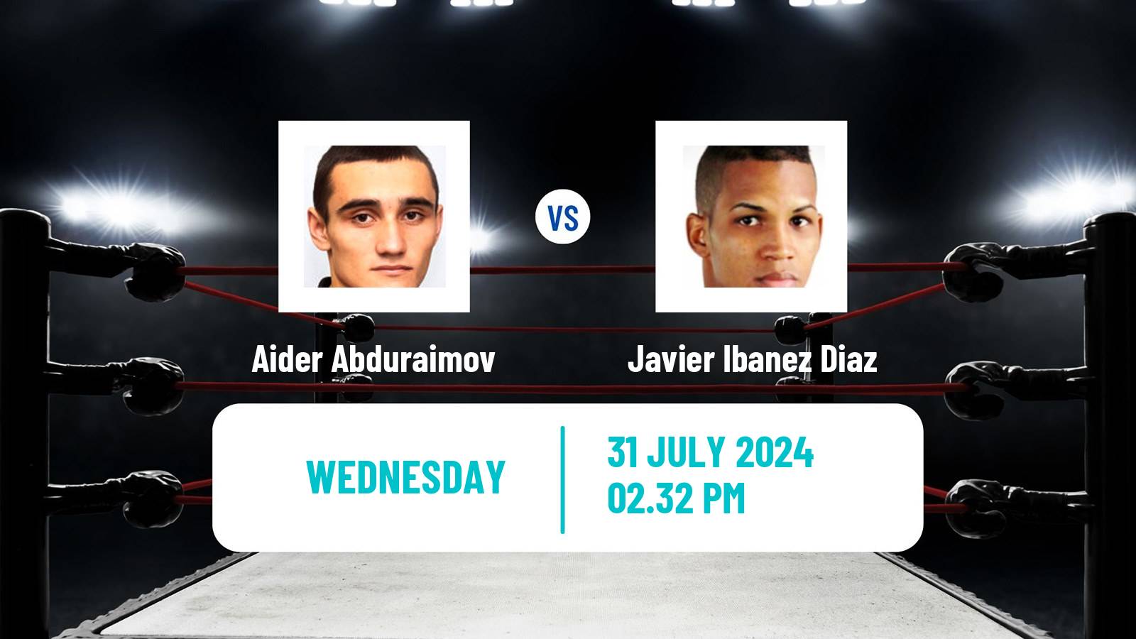 Boxing Featherweight Olympic Games Men Aider Abduraimov - Javier Ibanez Diaz