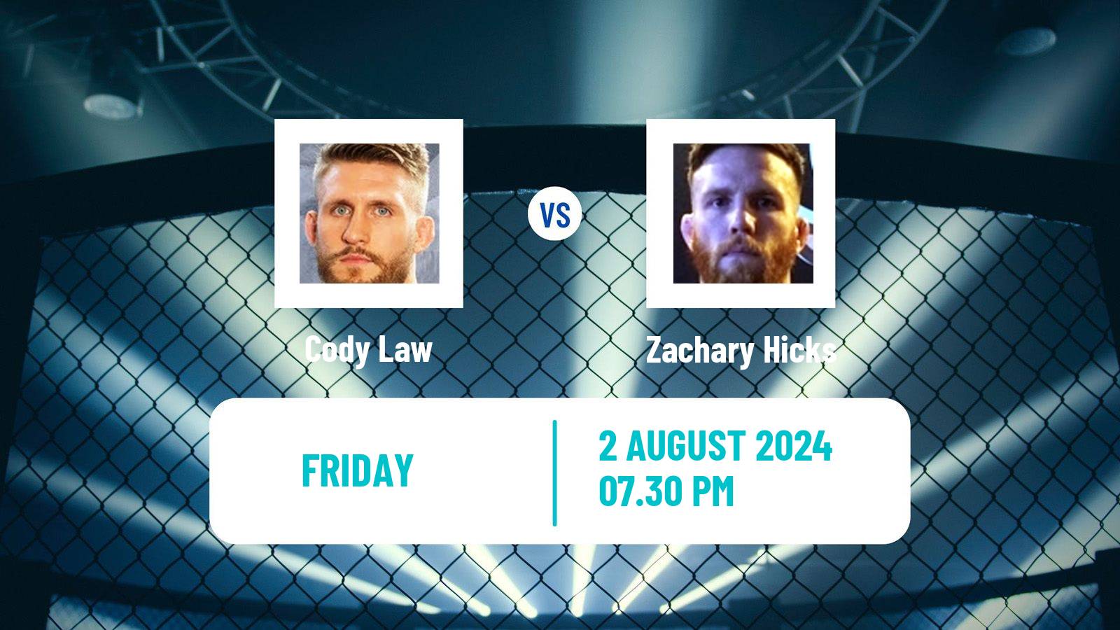 MMA Featherweight Pfl Men Cody Law - Zachary Hicks