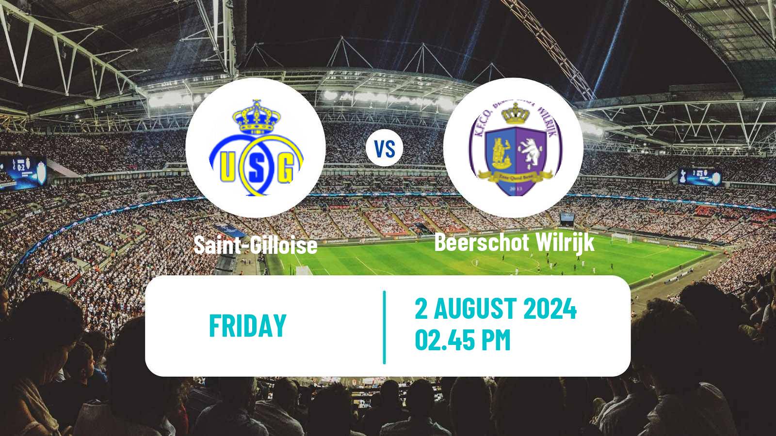 Soccer Belgian Jupiler Pro League Saint-Gilloise - Beerschot Wilrijk