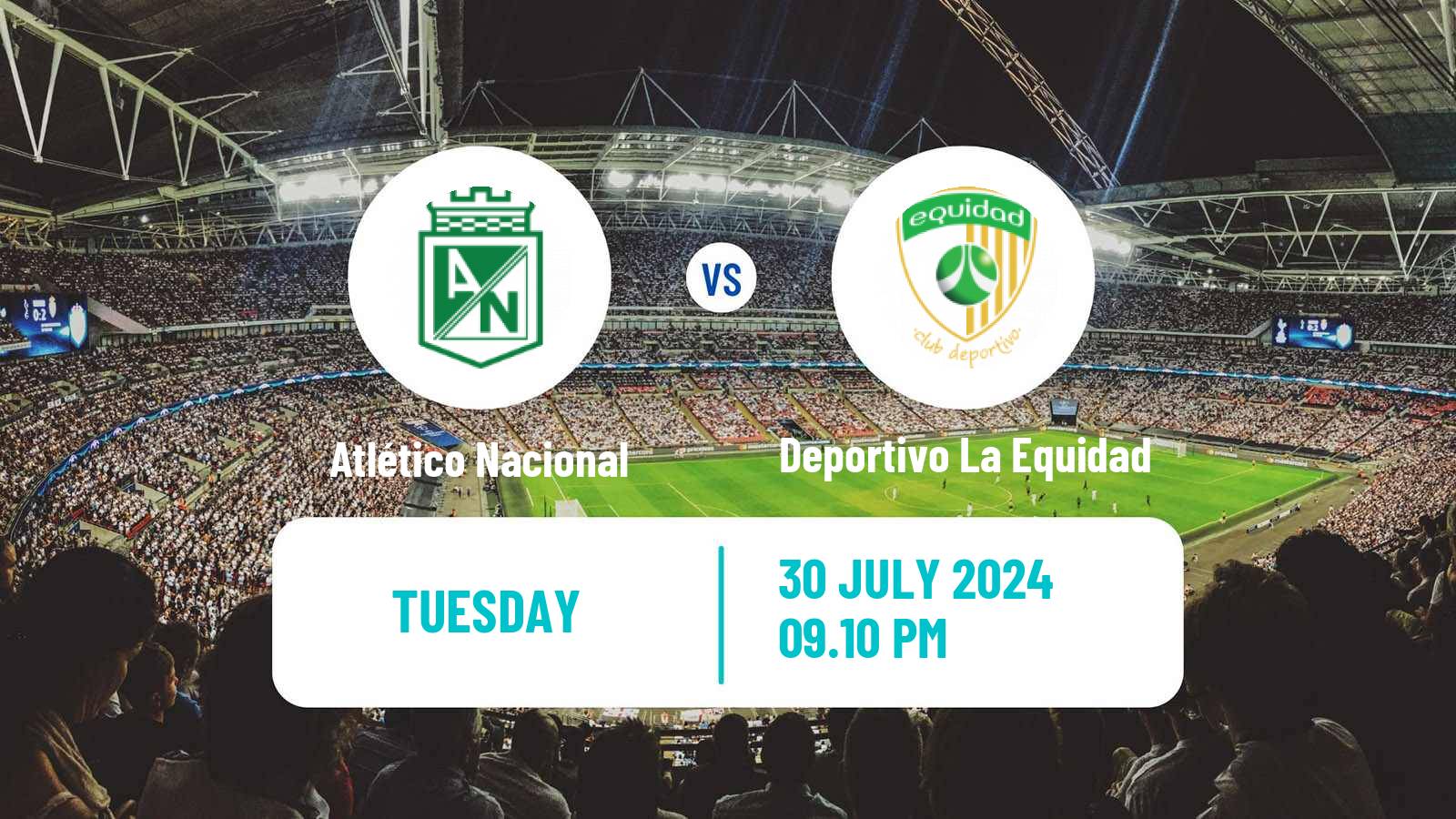 Soccer Colombian Primera A Atlético Nacional - Deportivo La Equidad