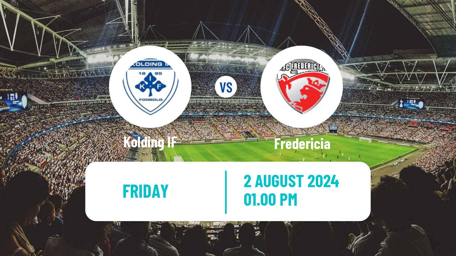 Soccer Danish 1 Division Kolding IF - Fredericia