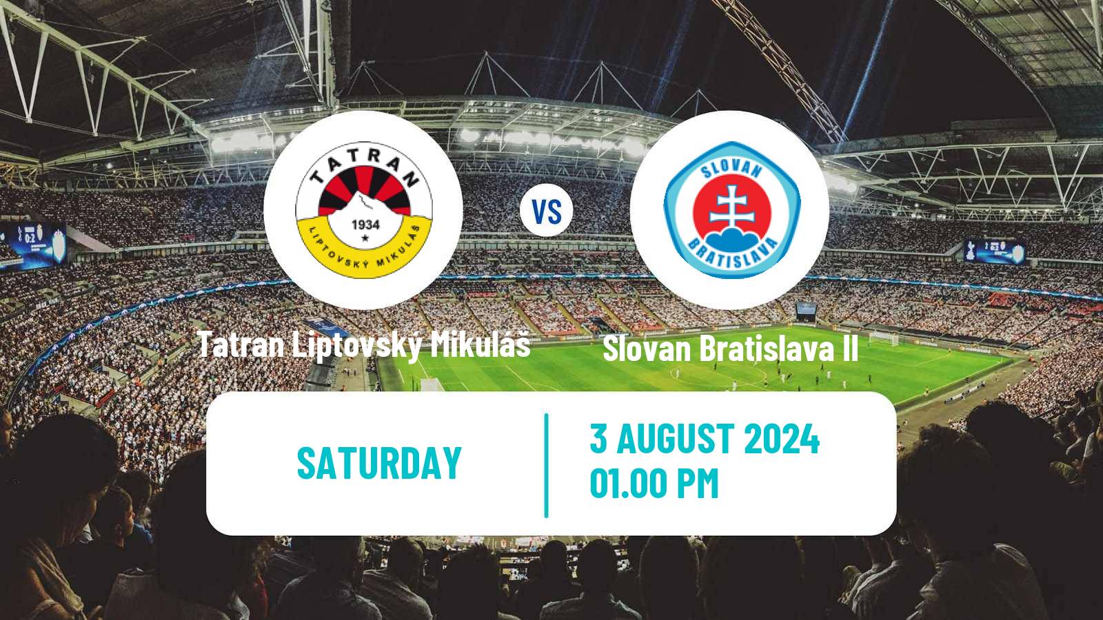 Soccer Slovak 2 Liga Tatran Liptovský Mikuláš - Slovan Bratislava II