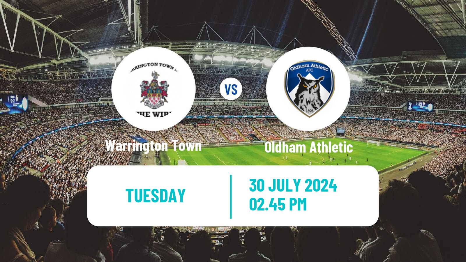 Soccer Club Friendly Warrington Town - Oldham Athletic