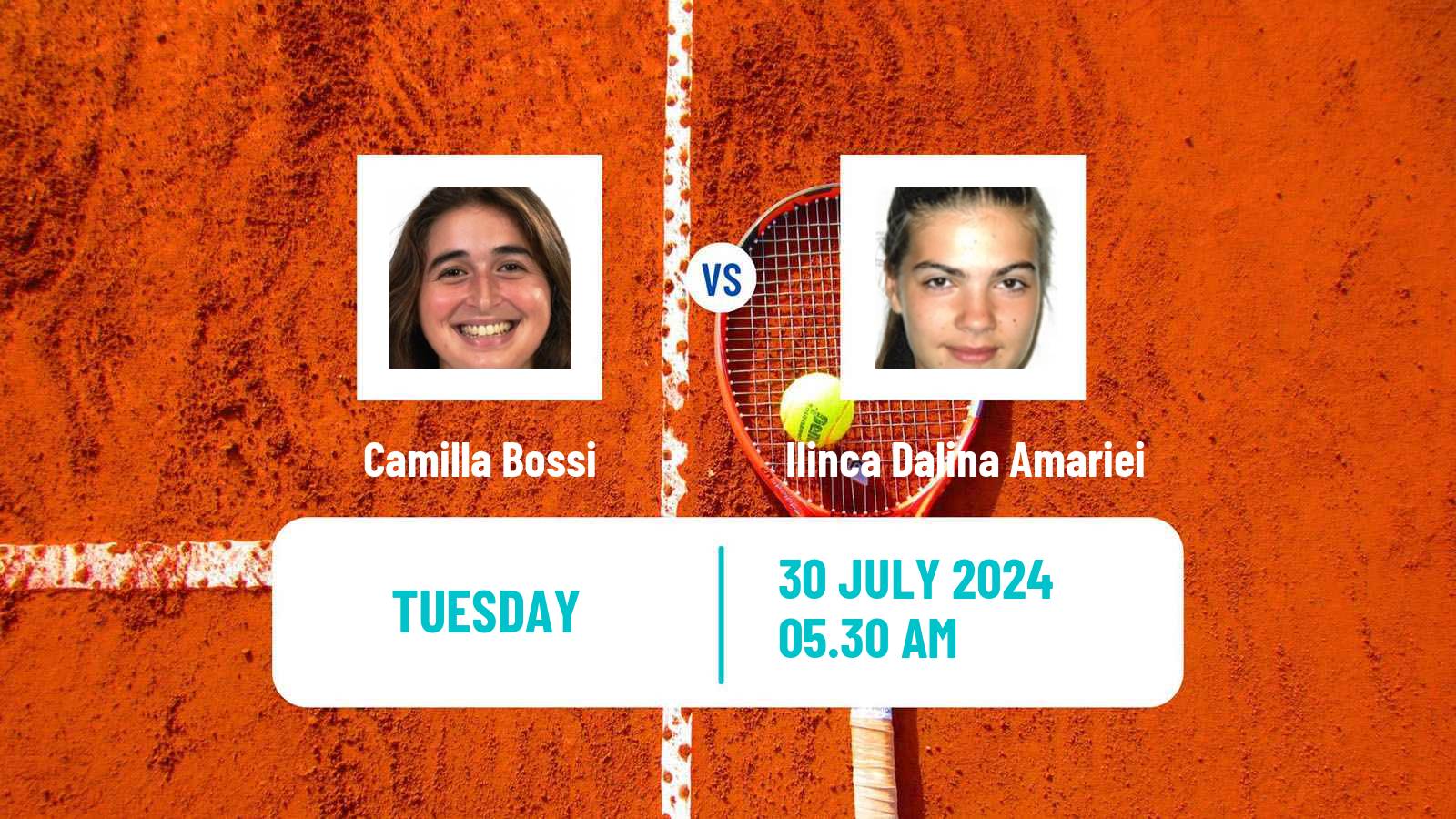 Tennis ITF W15 Brasov Women 2024 Camilla Bossi - Ilinca Dalina Amariei