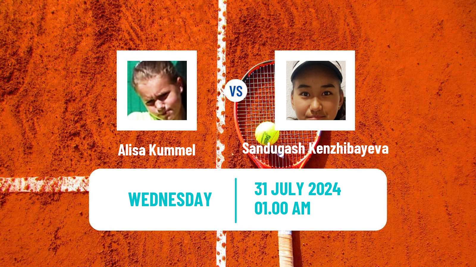 Tennis ITF W15 Ust Kamenogorsk Women Alisa Kummel - Sandugash Kenzhibayeva