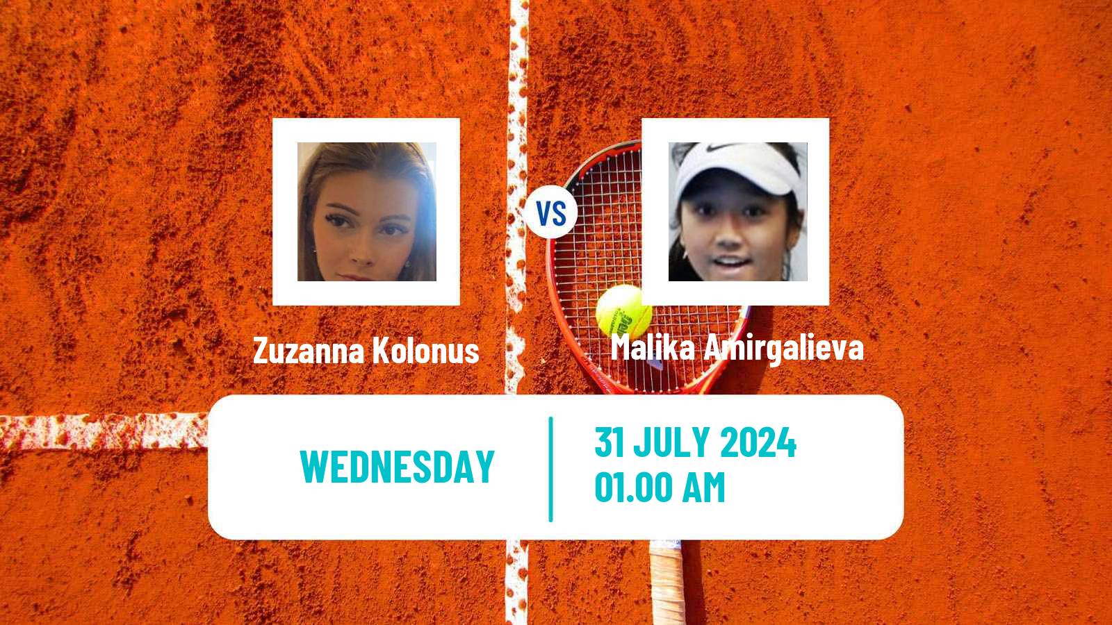 Tennis ITF W15 Ust Kamenogorsk Women Zuzanna Kolonus - Malika Amirgalieva