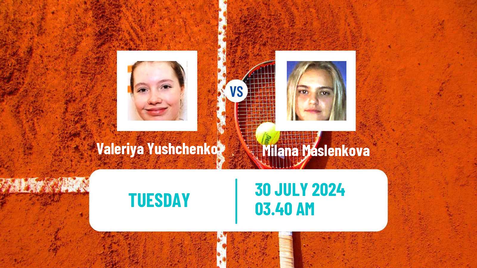 Tennis ITF W15 Tbilisi Women Valeriya Yushchenko - Milana Maslenkova