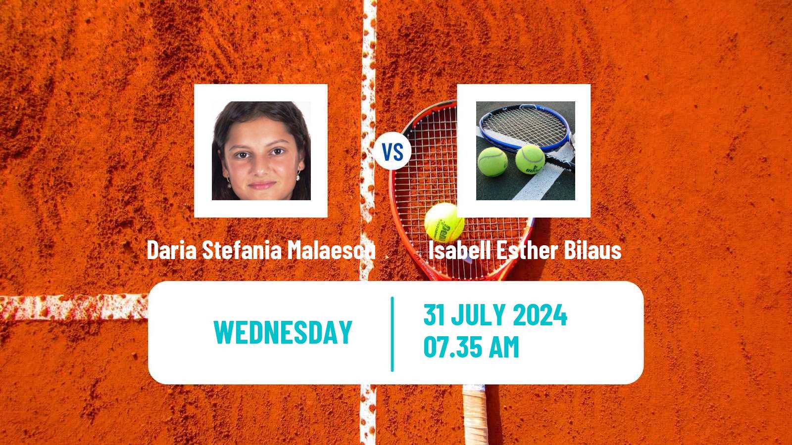 Tennis ITF W15 Brasov Women Daria Stefania Malaescu - Isabell Esther Bilaus