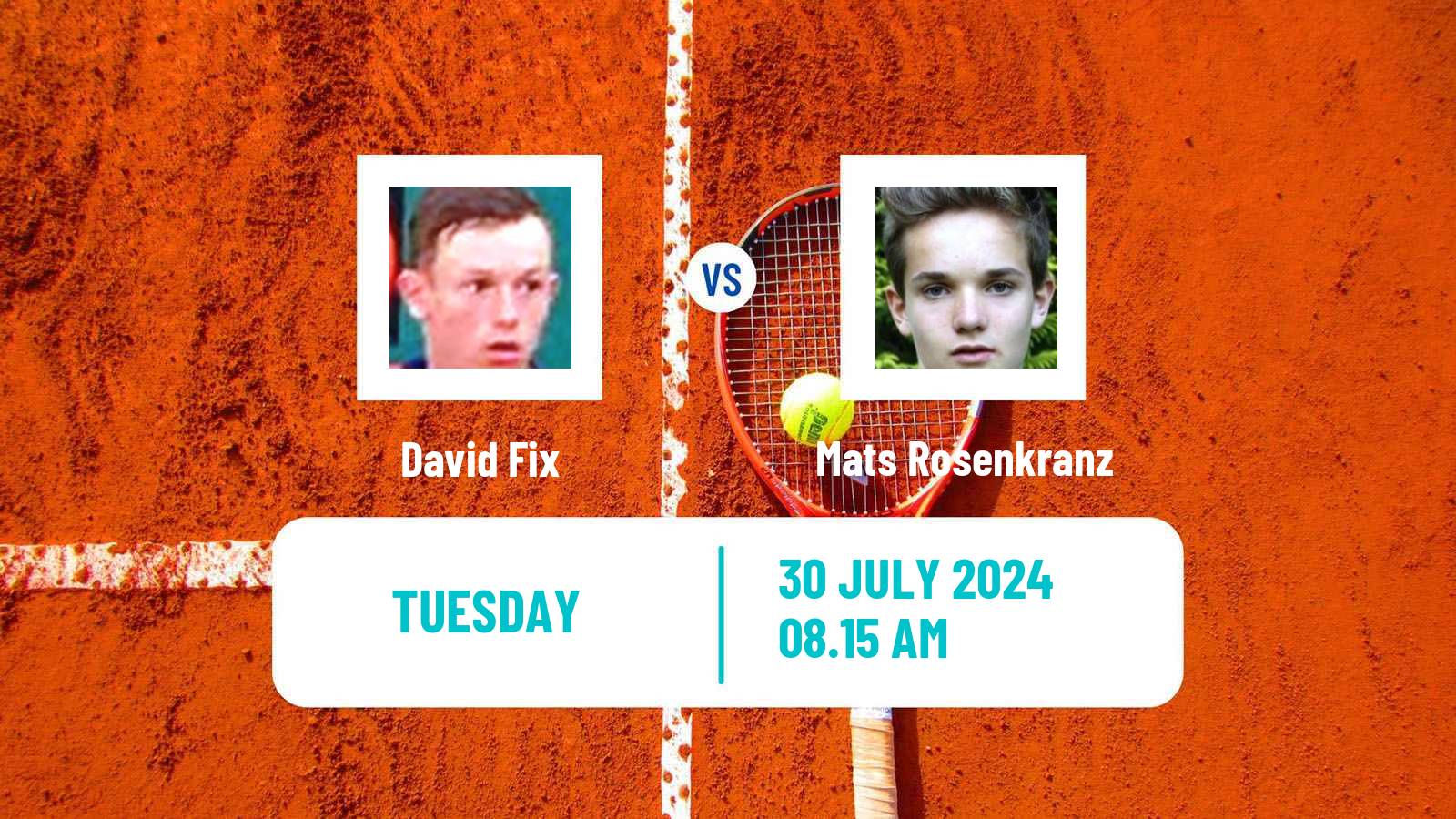 Tennis ITF M25 Wetzlar Men David Fix - Mats Rosenkranz