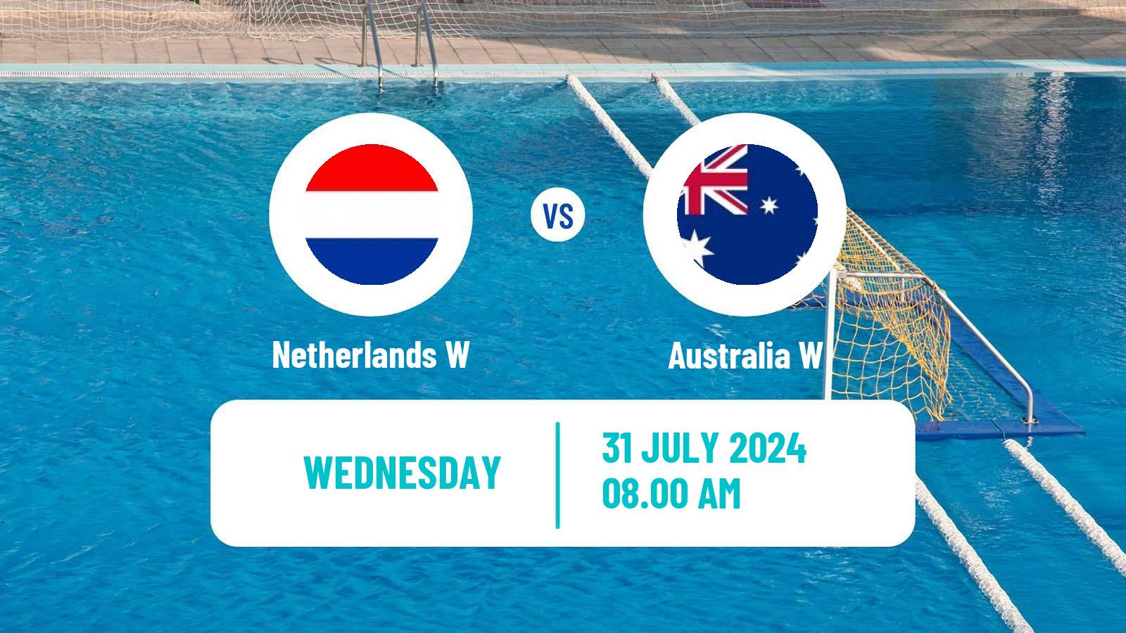 Water polo Olympic Games - Water polo Women Netherlands W - Australia W