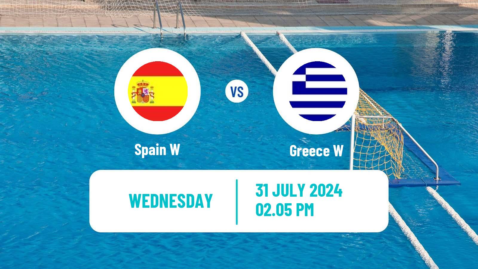 Water polo Olympic Games - Water polo Women Spain W - Greece W