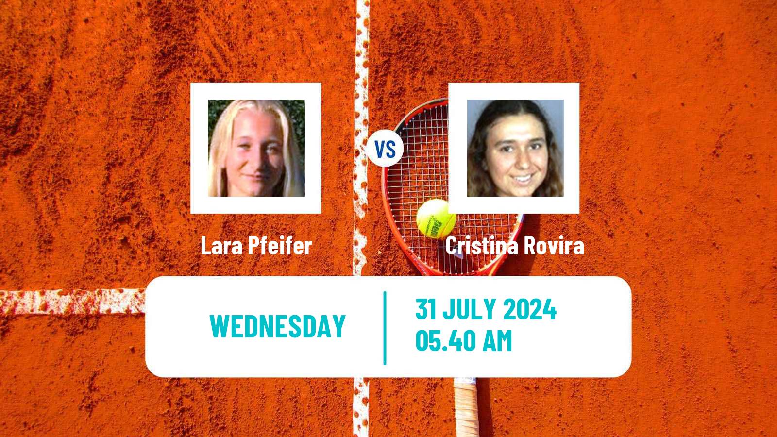 Tennis ITF W15 Monastir 29 Women Lara Pfeifer - Cristina Rovira