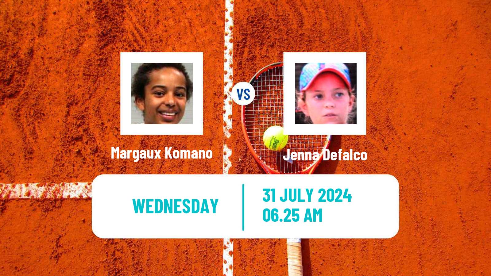 Tennis ITF W15 Monastir 29 Women Margaux Komano - Jenna Defalco