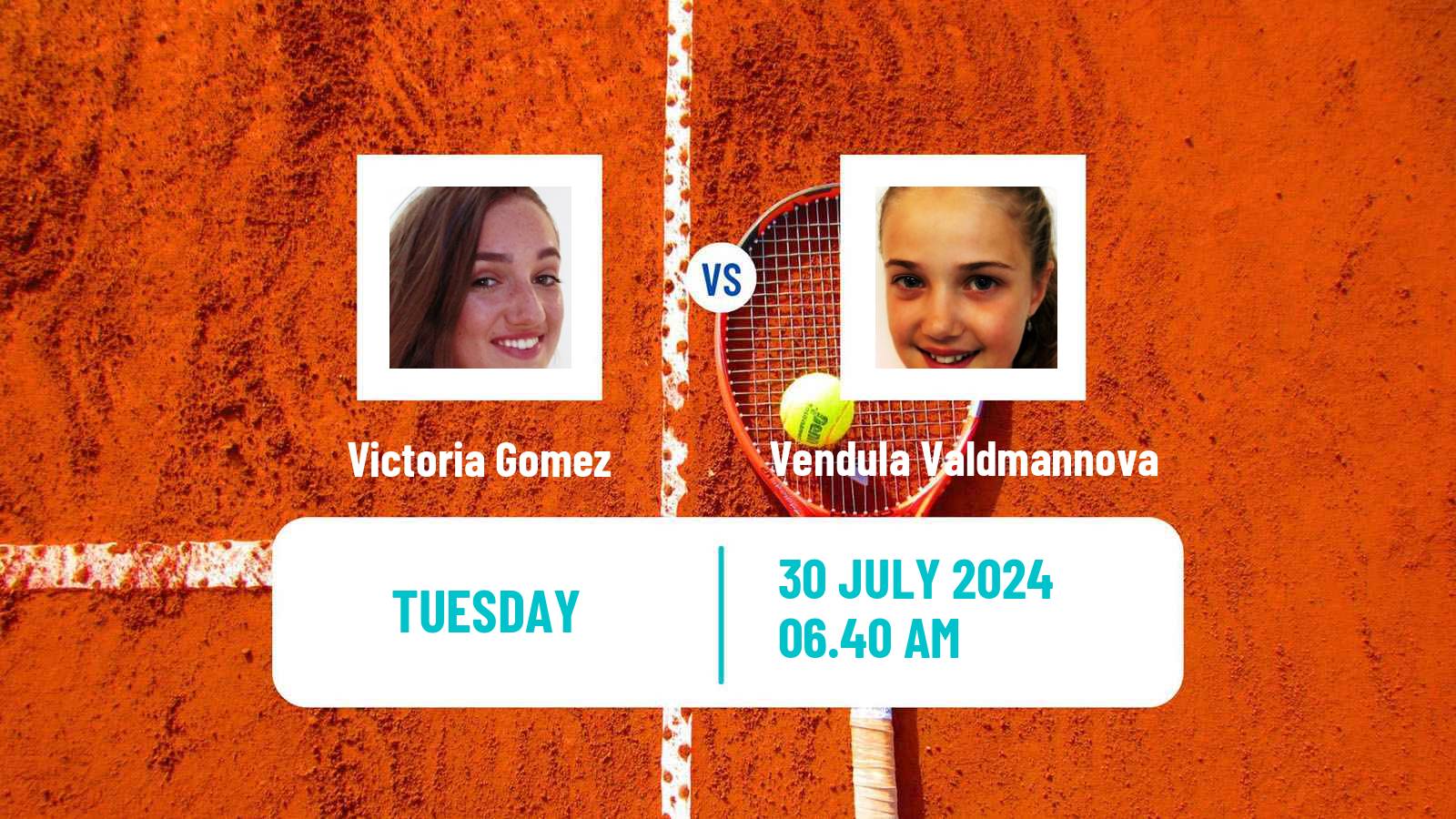 Tennis ITF W15 Monastir 29 Women Victoria Gomez - Vendula Valdmannova