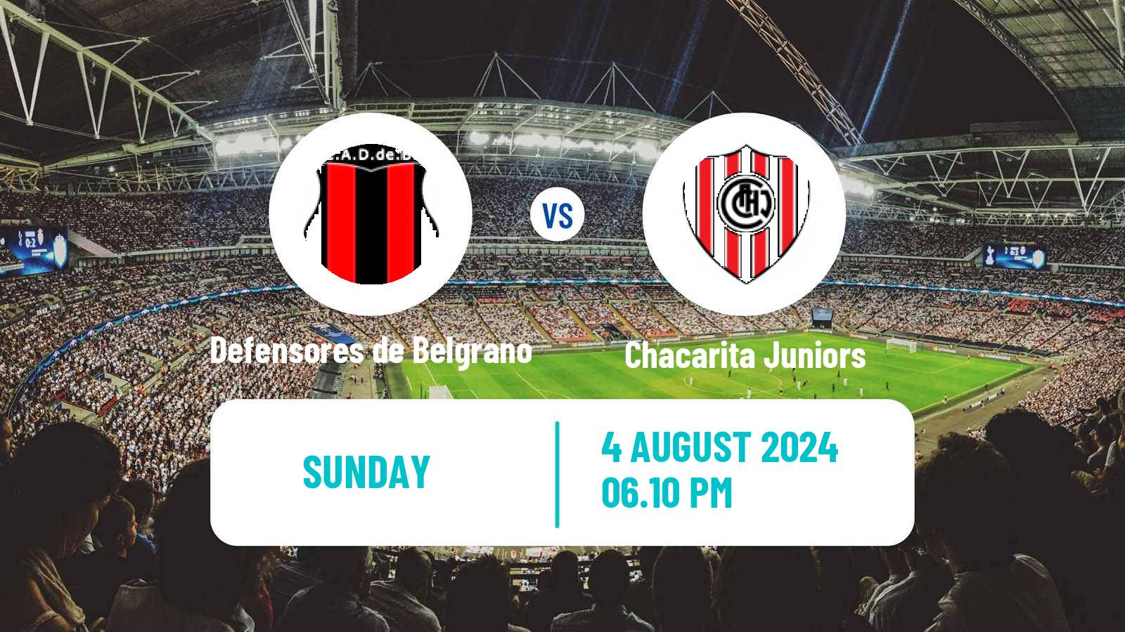 Soccer Argentinian Primera Nacional Defensores de Belgrano - Chacarita Juniors