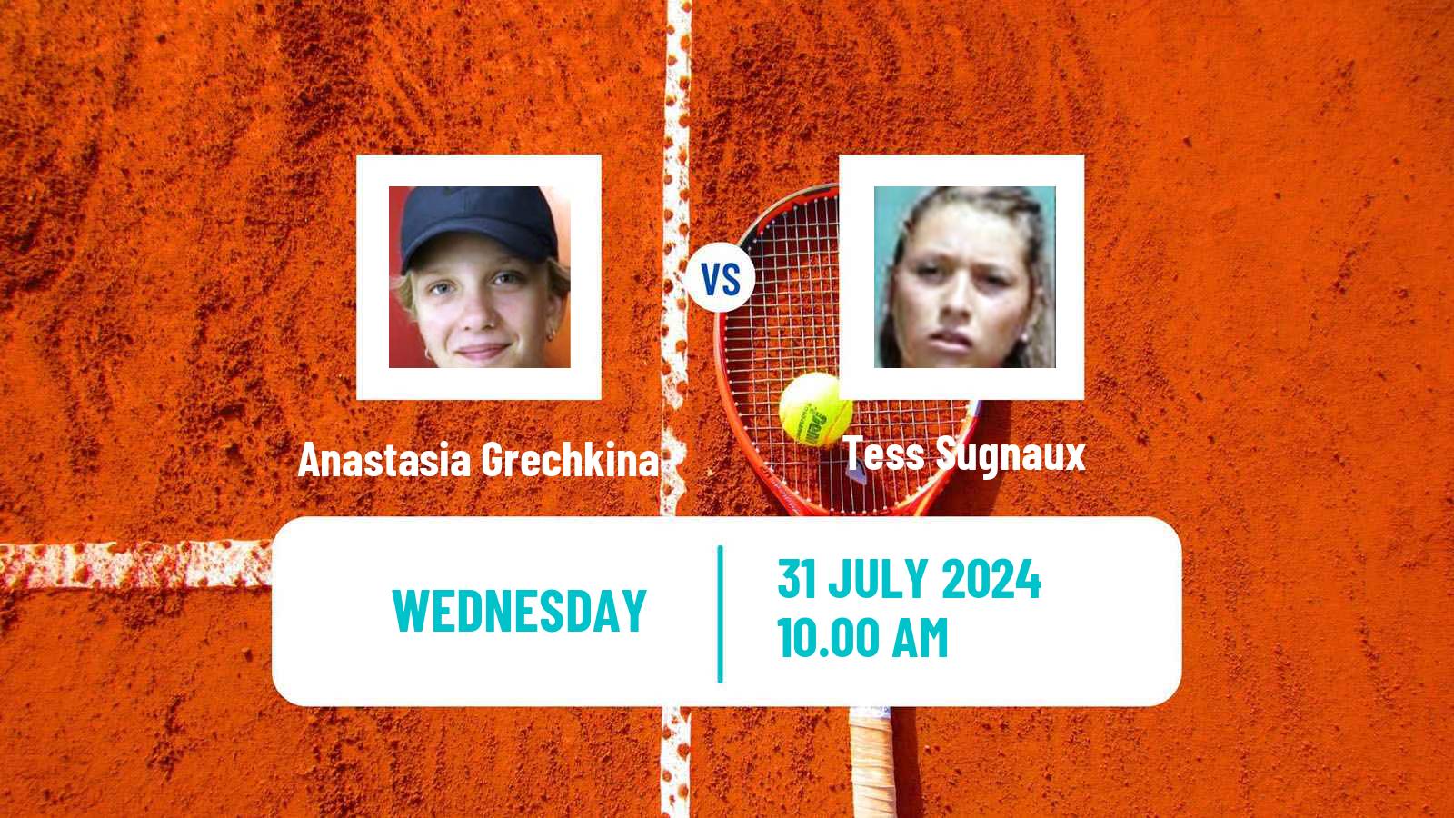 Tennis ITF W35 Mohammedia Women Anastasia Grechkina - Tess Sugnaux