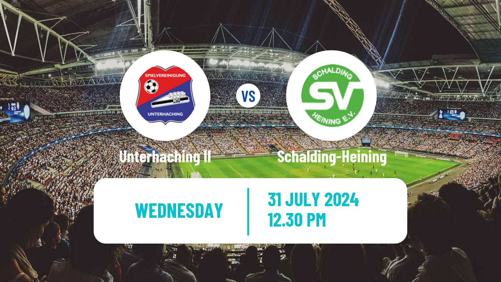 Soccer German Oberliga Bayern Süd Unterhaching II - Schalding-Heining