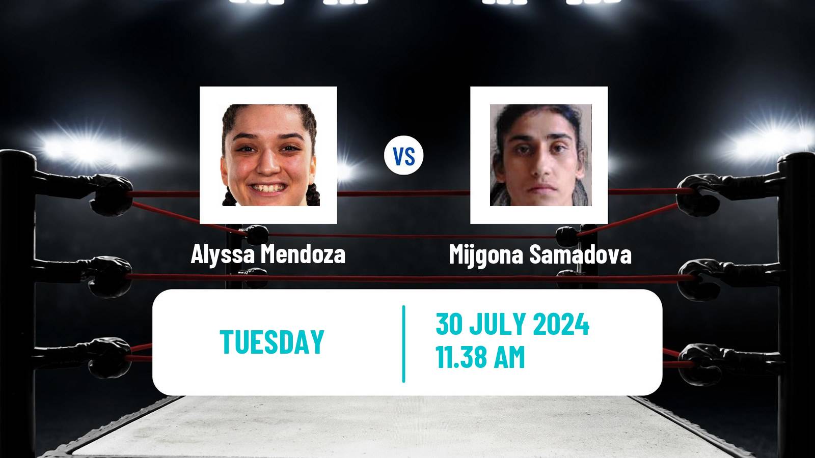 Boxing Featherweight Olympic Games Women Alyssa Mendoza - Mijgona Samadova