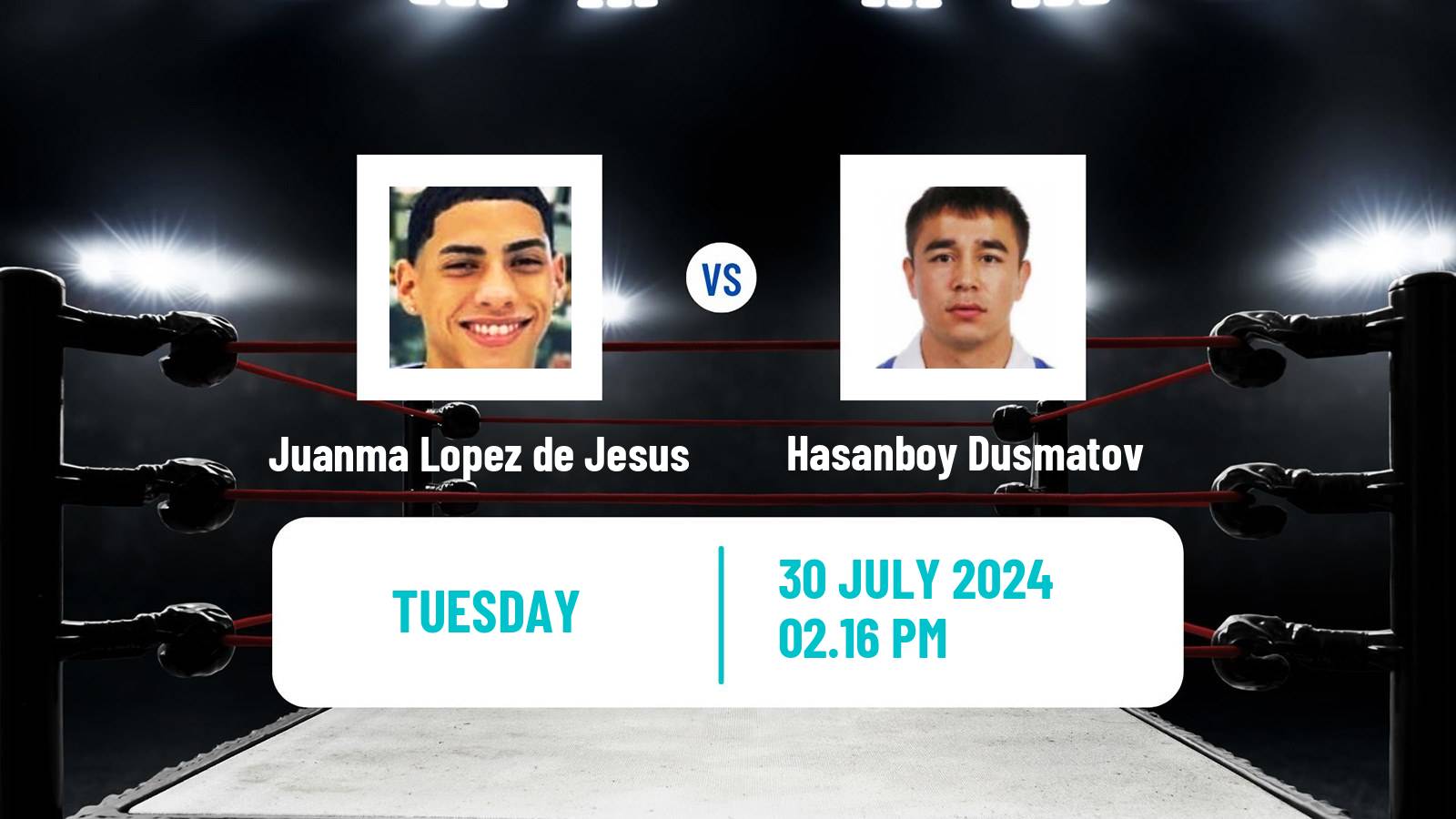 Boxing Flyweight Olympic Games Men Juanma Lopez de Jesus - Hasanboy Dusmatov