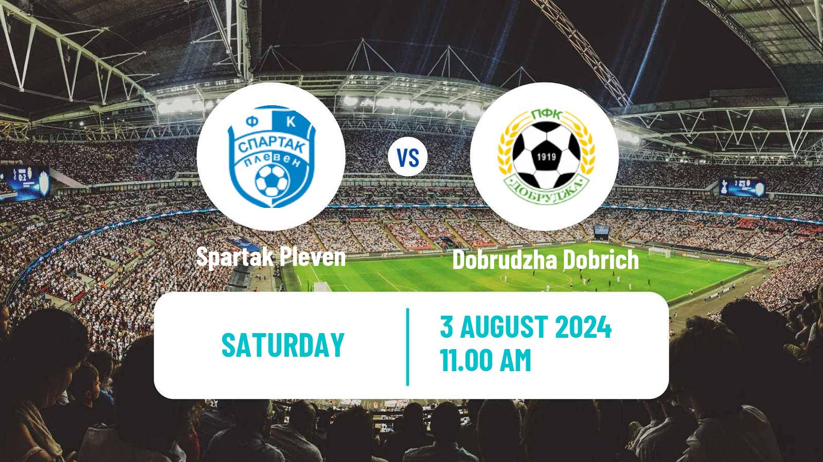 Soccer Bulgarian Vtora Liga Spartak Pleven - Dobrudzha Dobrich