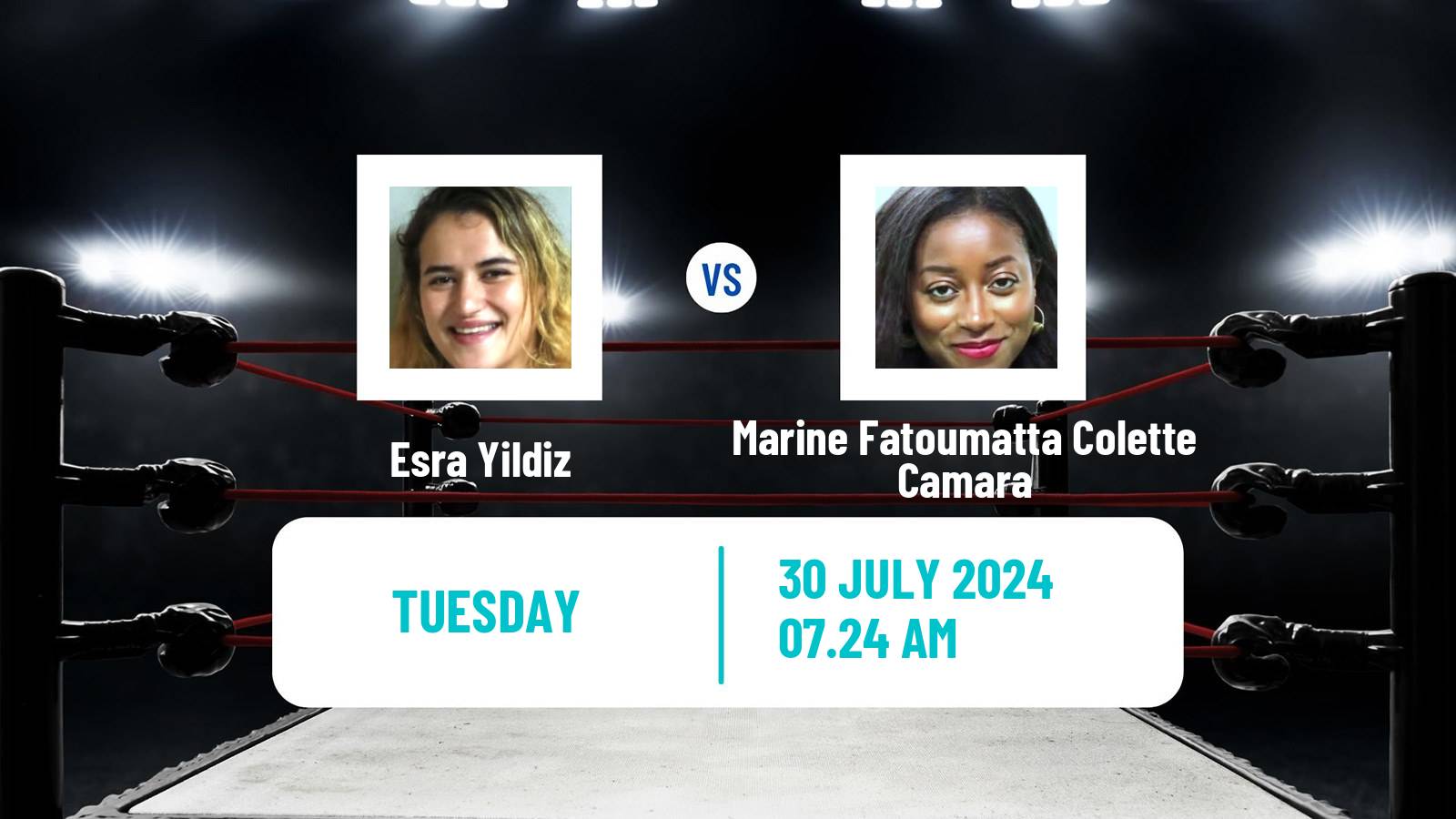 Boxing Featherweight Olympic Games Women Esra Yildiz - Marine Fatoumatta Colette Camara