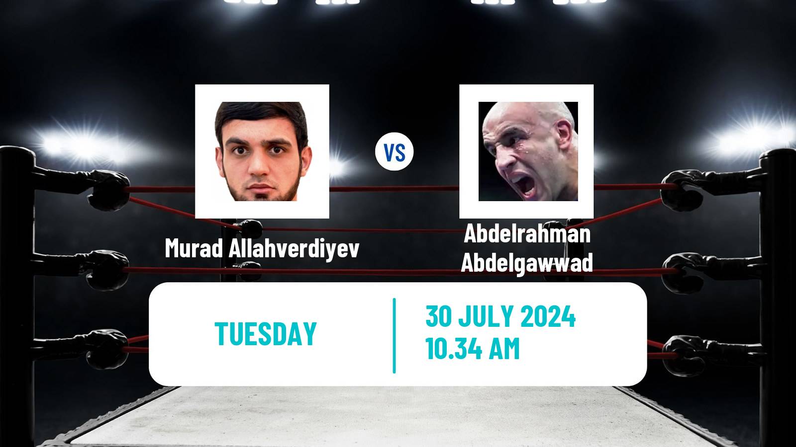 Boxing Light Heavyweight Men Olympic Games Murad Allahverdiyev - Abdelrahman Abdelgawwad