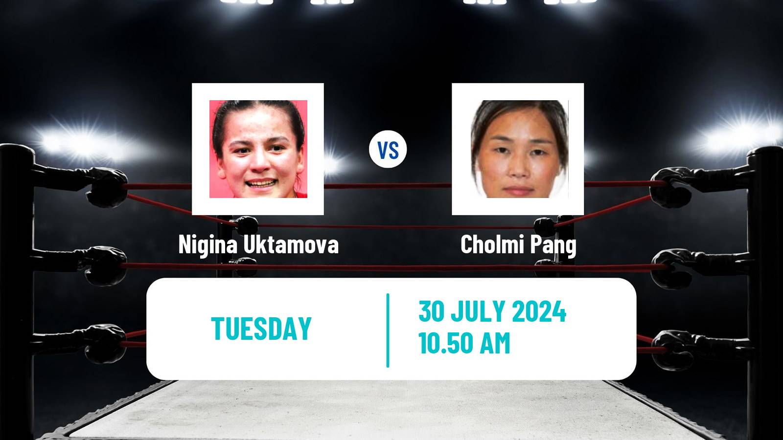 Boxing Bantamweight Olympic Games Women Nigina Uktamova - Cholmi Pang