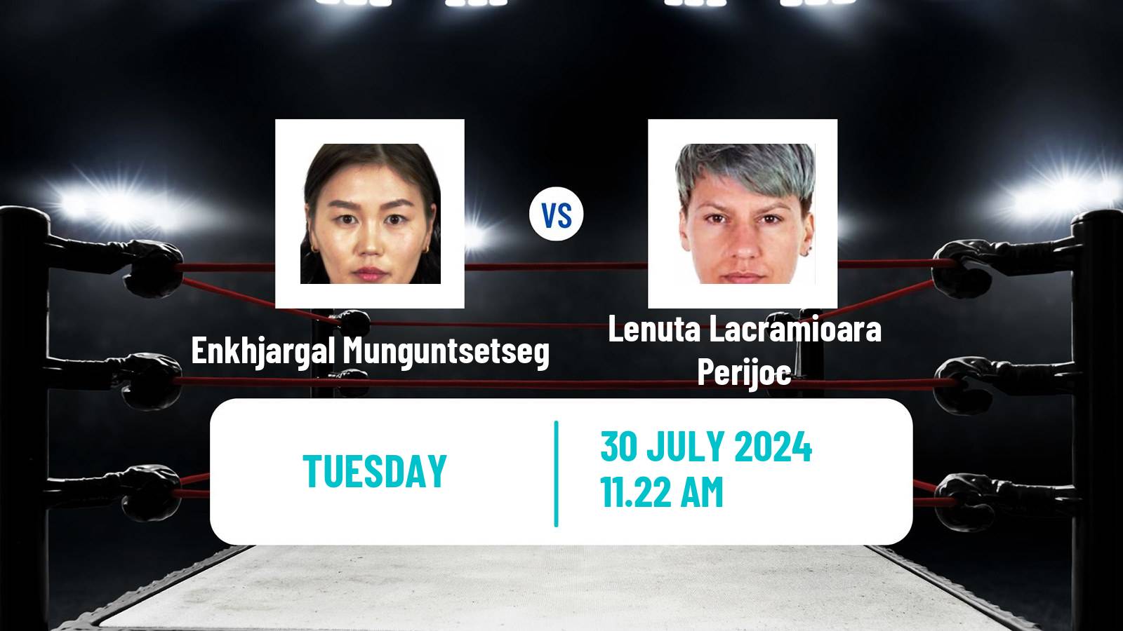 Boxing Bantamweight Olympic Games Women Enkhjargal Munguntsetseg - Lenuta Lacramioara Perijoc