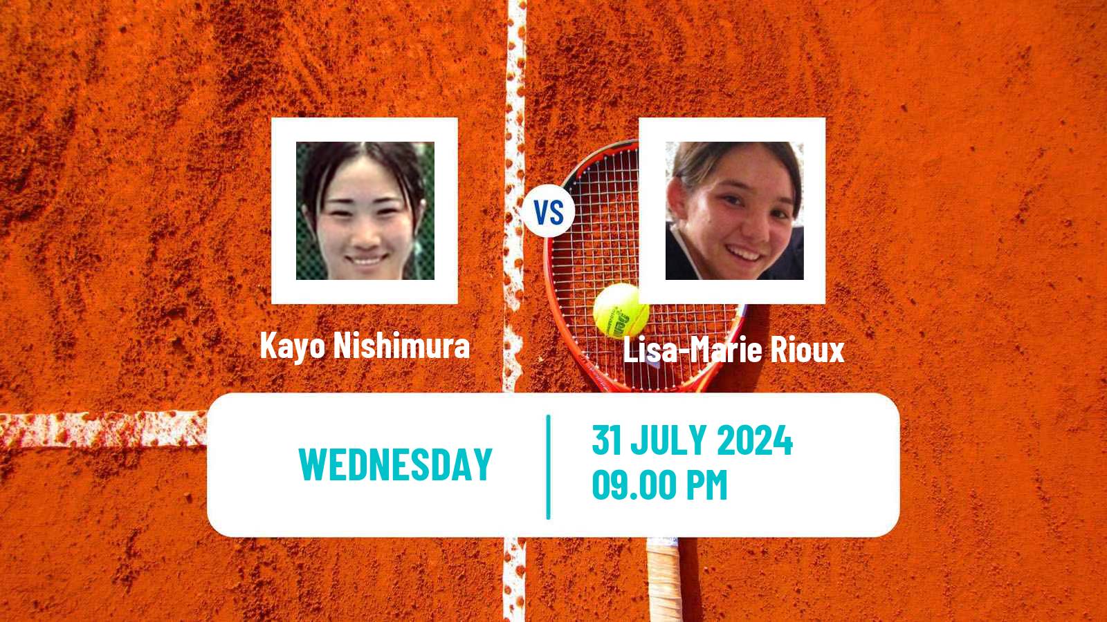 Tennis ITF W15 Sapporo 4 Women 2024 Kayo Nishimura - Lisa-Marie Rioux