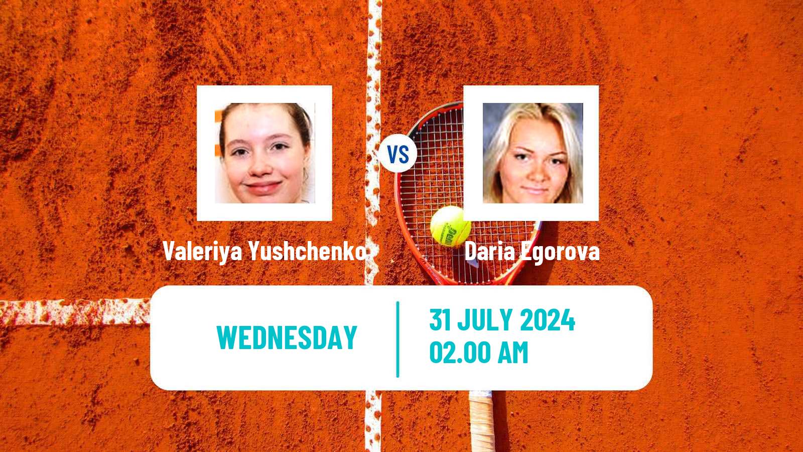 Tennis ITF W15 Tbilisi Women Valeriya Yushchenko - Daria Egorova