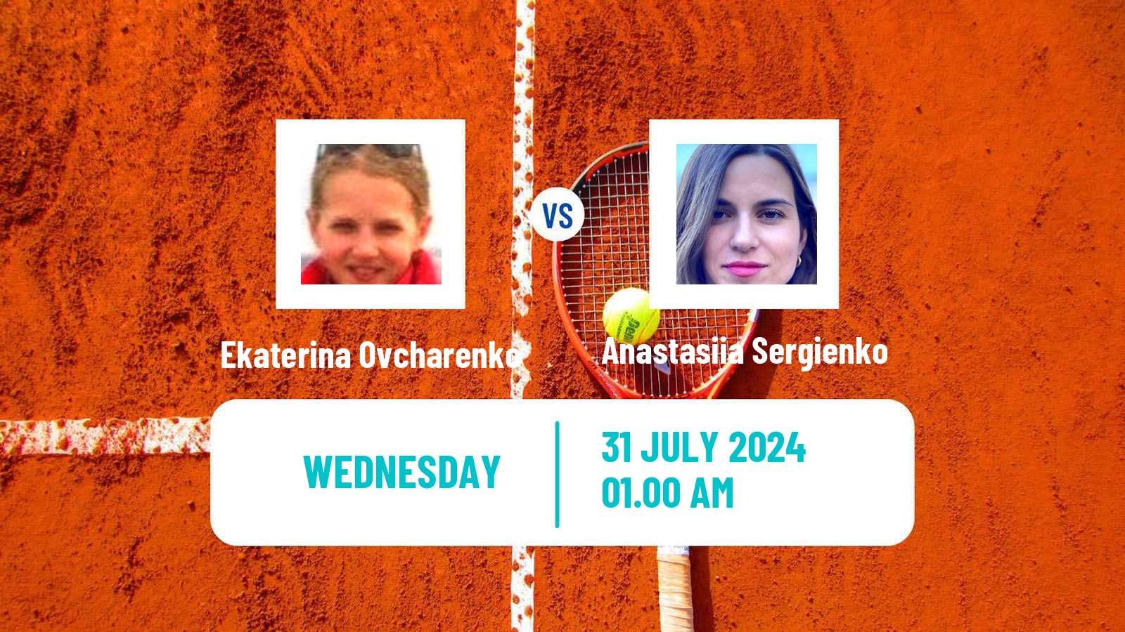 Tennis ITF W15 Ust Kamenogorsk Women Ekaterina Ovcharenko - Anastasiia Sergienko