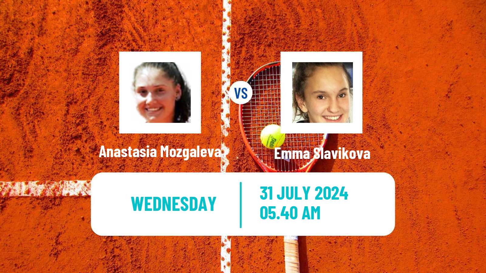 Tennis ITF W15 Rogaska Slatina Women Anastasia Mozgaleva - Emma Slavikova