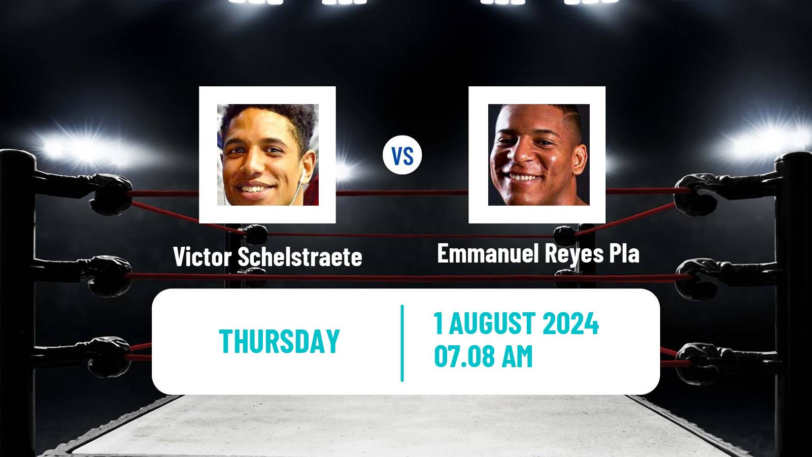 Boxing Heavyweight Olympic Games Men Victor Schelstraete - Emmanuel Reyes Pla