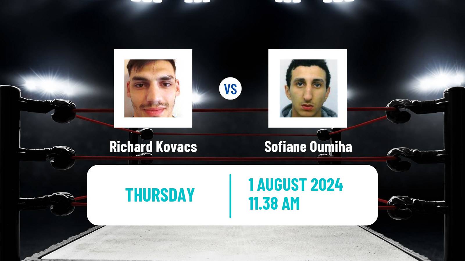 Boxing Lightweight Olympic Games Men Richard Kovacs - Sofiane Oumiha