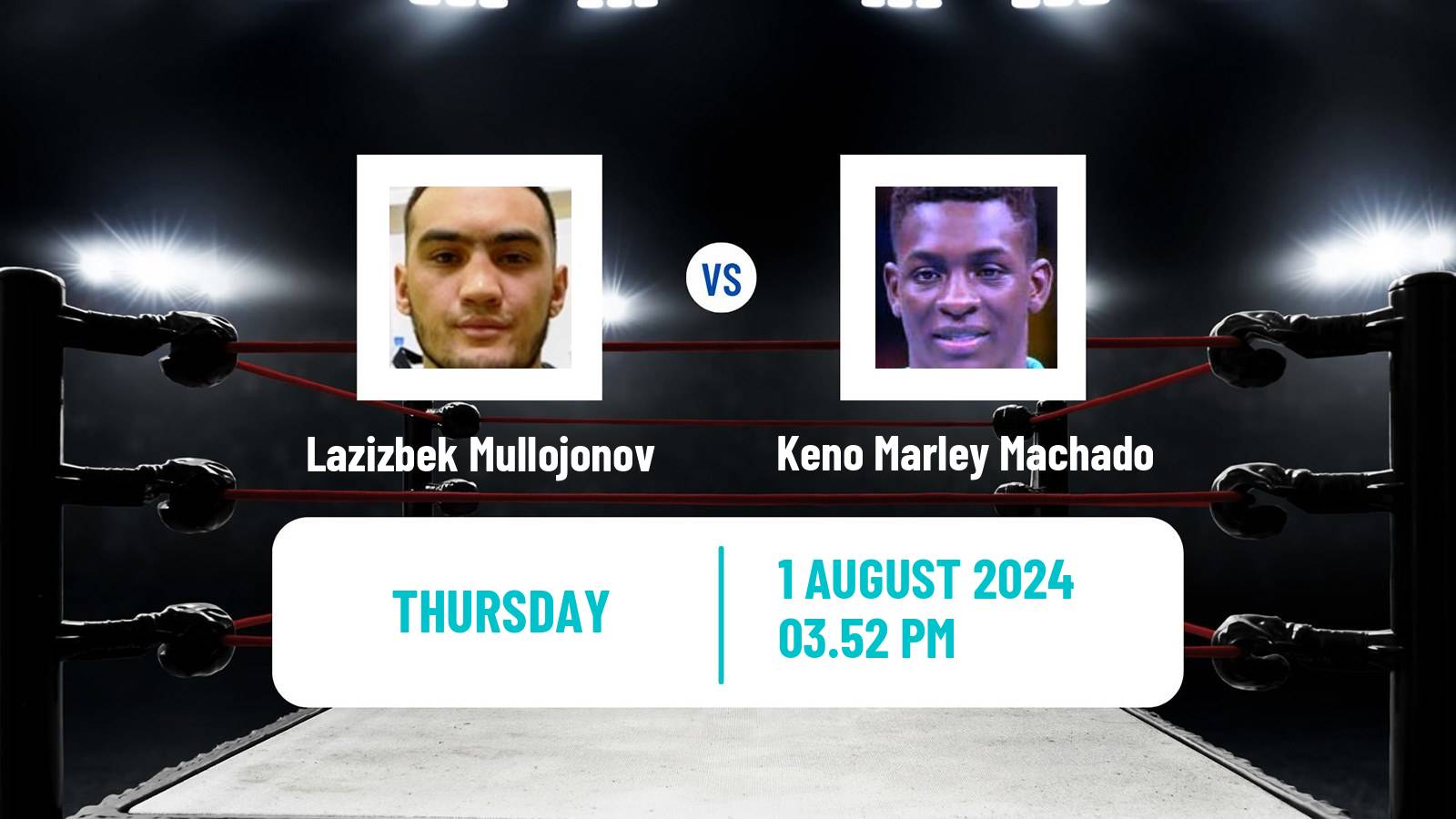 Boxing Heavyweight Olympic Games Men Lazizbek Mullojonov - Keno Marley Machado