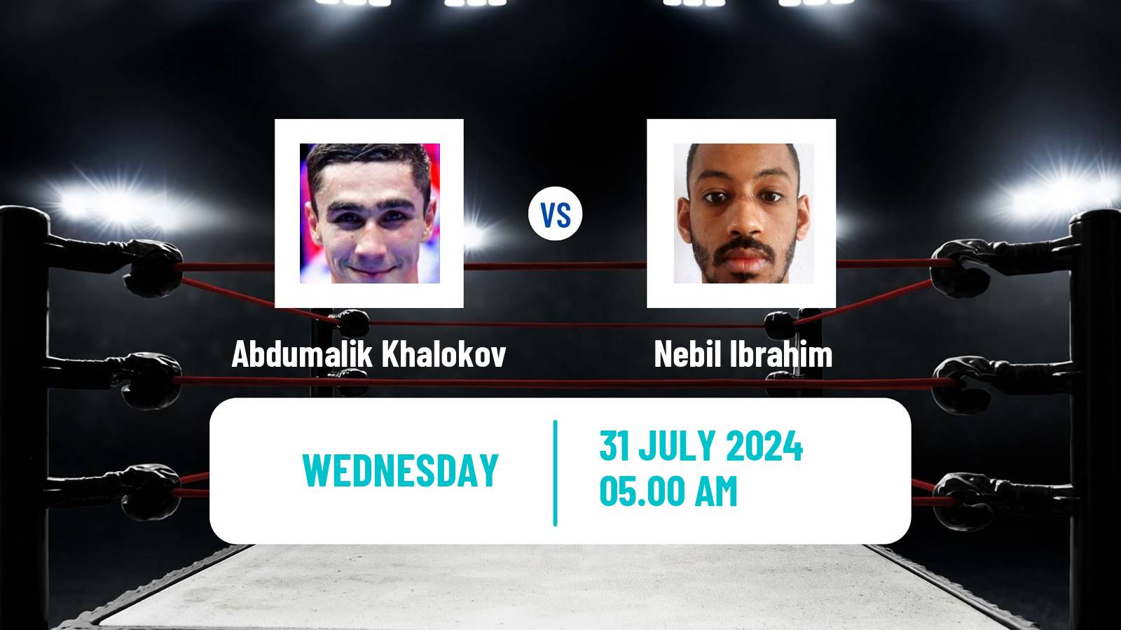 Boxing Featherweight Olympic Games Men Abdumalik Khalokov - Nebil Ibrahim